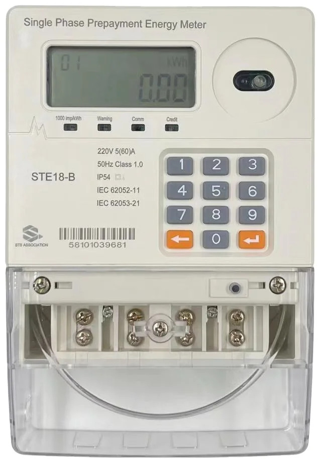 STE18-M Prepaid Dual Source Single Phase Keypad Electricity Meter