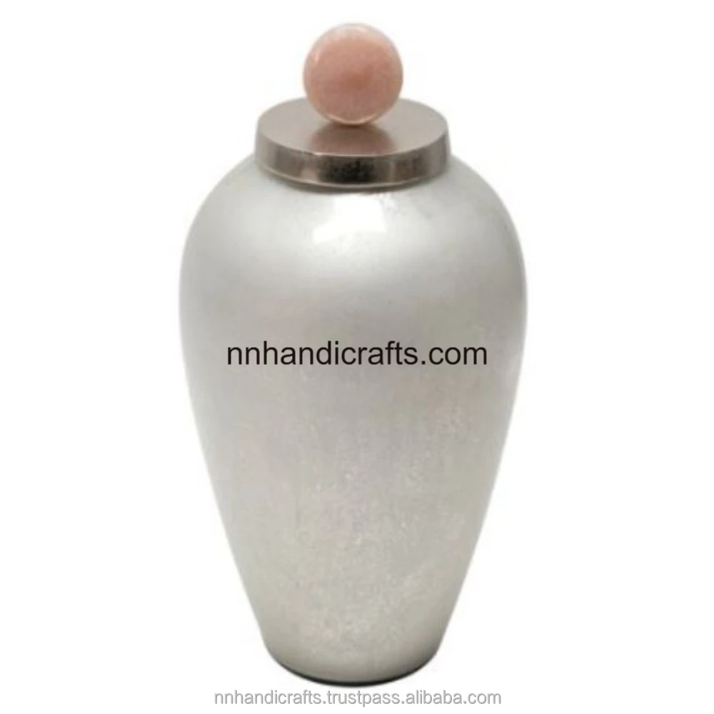 Промышленная железная сталь серебряный глянцевый порошок с золотым покрытием и металлической крышкой высокая маленькая большая винтажная Роскошная Современная уникальная ваза