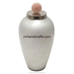 Industrial Iron Steel Silver Gloss Powder Coated Golden With Metal Lid Tall Mini Large Vintage Luxury Modern Unique Other Vase