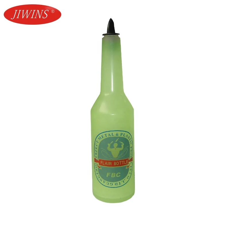 JIWINS Bar Fluorescent Vodka Practice Bottle ABS Bartending Study Performances Flair Bottle for Bar Station Bartender
