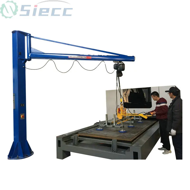 column mounted jib crane bulk bag suction cup vacuum tube lifter with 360 degree rotation