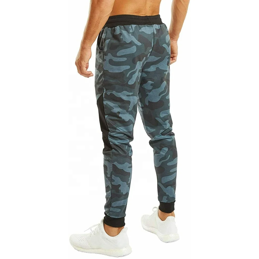 Mens Slim Fit Fashion Camouflage Jogger Sweatpants Tapered Gym Pants Summer Sublimated Joggers