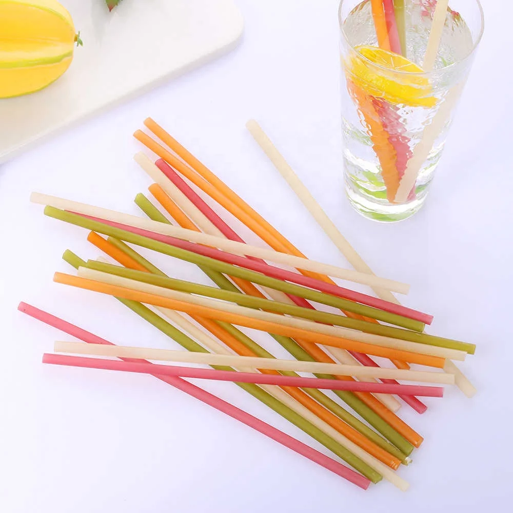 Biodegradable Edible Rice Drinking Straws Mix Color straws Eco-Friendly made in Viet Nam http://vietnampackagingmanufacturer.com