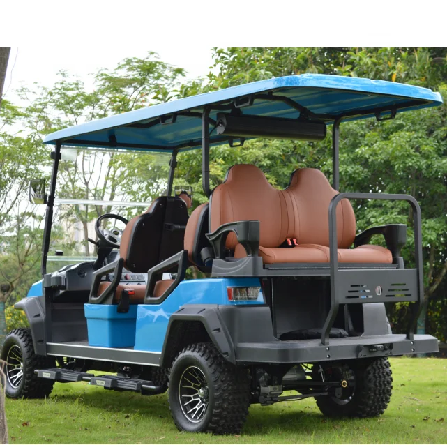 Factory Whole sale Price 4 6 seater Utility Golf Cart club car Royal Blue Black Silver Hunting Buggy