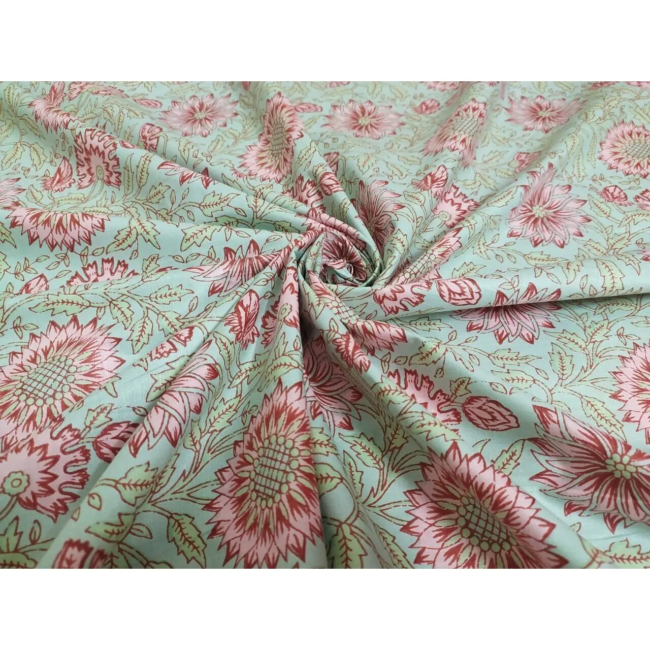 India Hand Made Making Hand Block Printed Fabric Soft Light Weight Cotton Fabric