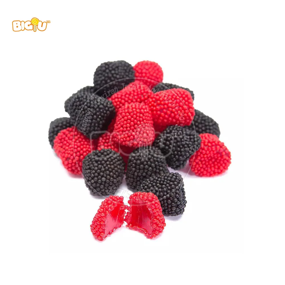 Candy manufacturers wholesale bulk Raspberry mixed halal gummy sweets candy