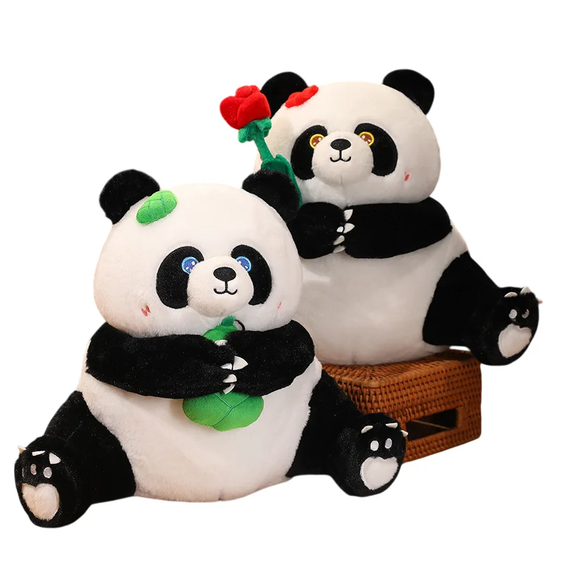 Cute Cartoon Panda Kawaii Plushie Sleeping Pillow Bag Keychain Hanging Gift for Girls Stuffed Animal Toys