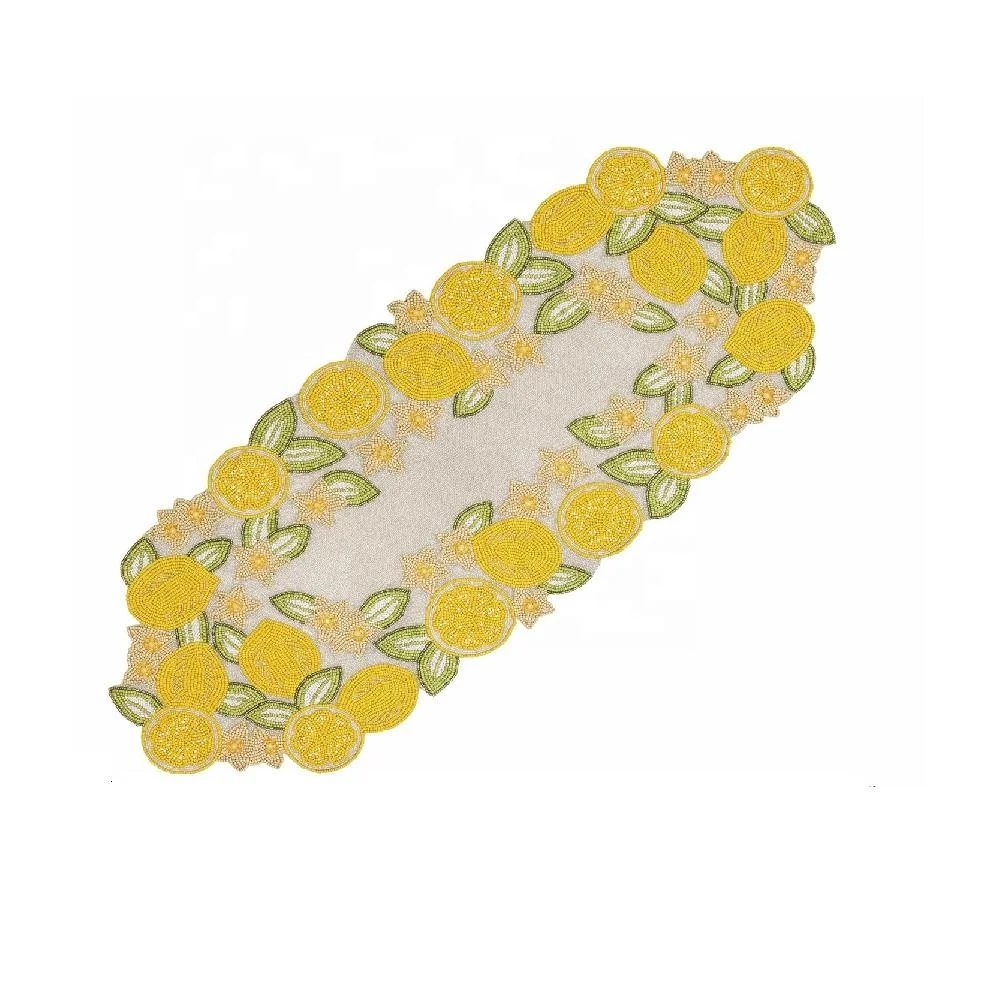 Handcrafted Glass Beaded Runner Rustic Table Runner Buffet Runner Table Dining Table Living Room Glass Beads Modern Home Accent