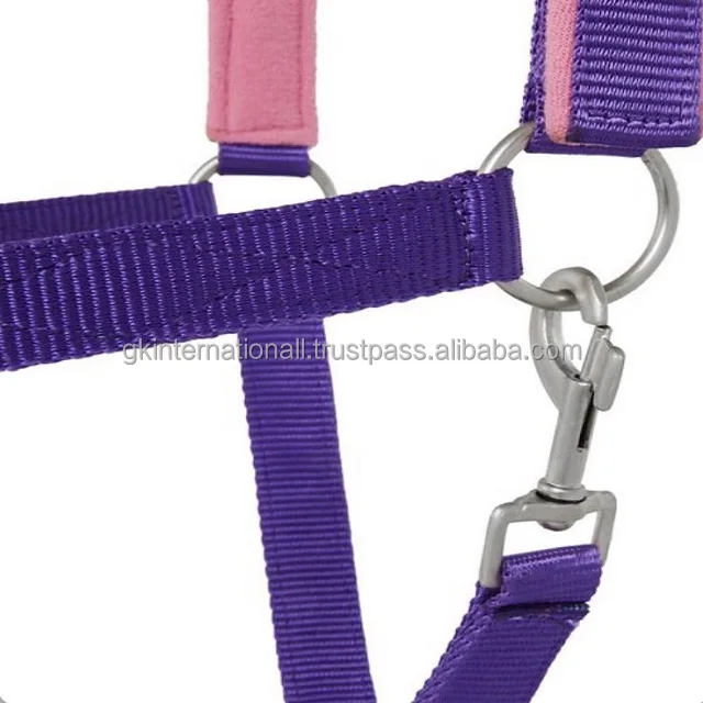 Custom Design Double Ply Soft Padded Nylon Horse Halter extra comfort Durable Stitched Wholesale Price Nylon Horse Halter