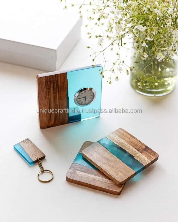 Table Clocks Antique desk clock For Office &  Livingroom High Quality Natural Wooden and Resin Wall Clocks At Reasonable Price