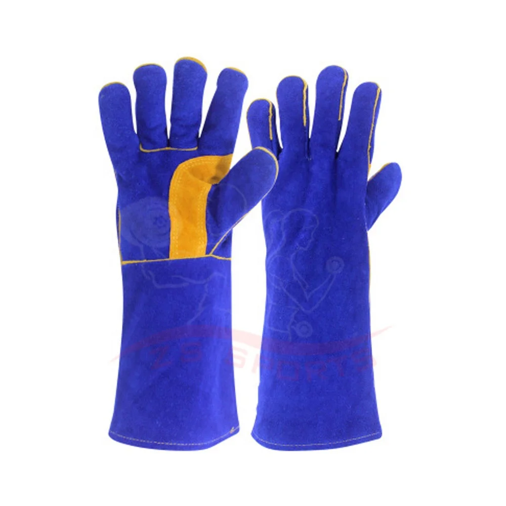 Wholesale long size cow split welding safety gloves leather cut resistant gloves with competitive price
