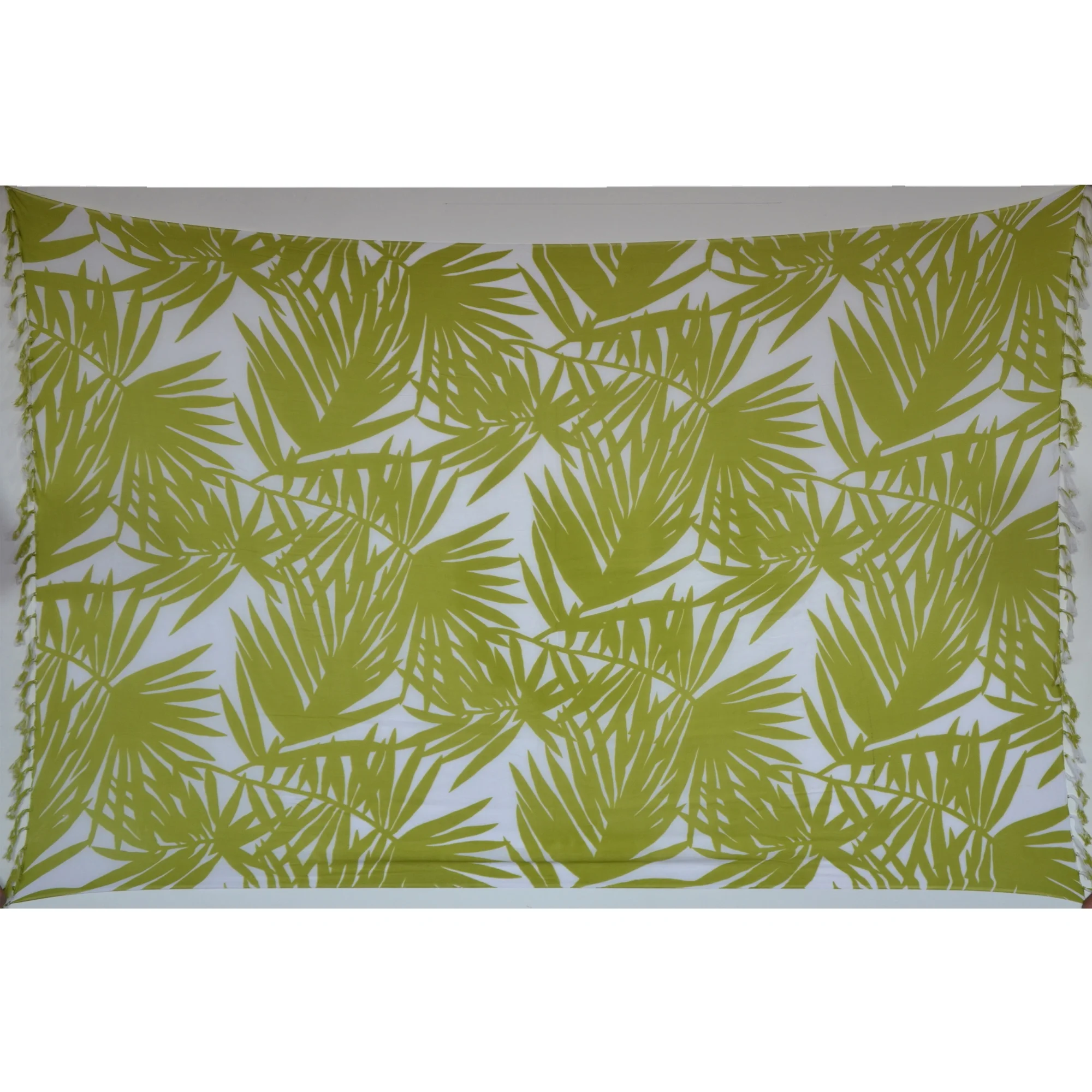 Hawaiian Sarong Leaf Print 100% Rayon Wholesale Custom Bali Manufacturer Beachwear Cover Up PR132-001R2