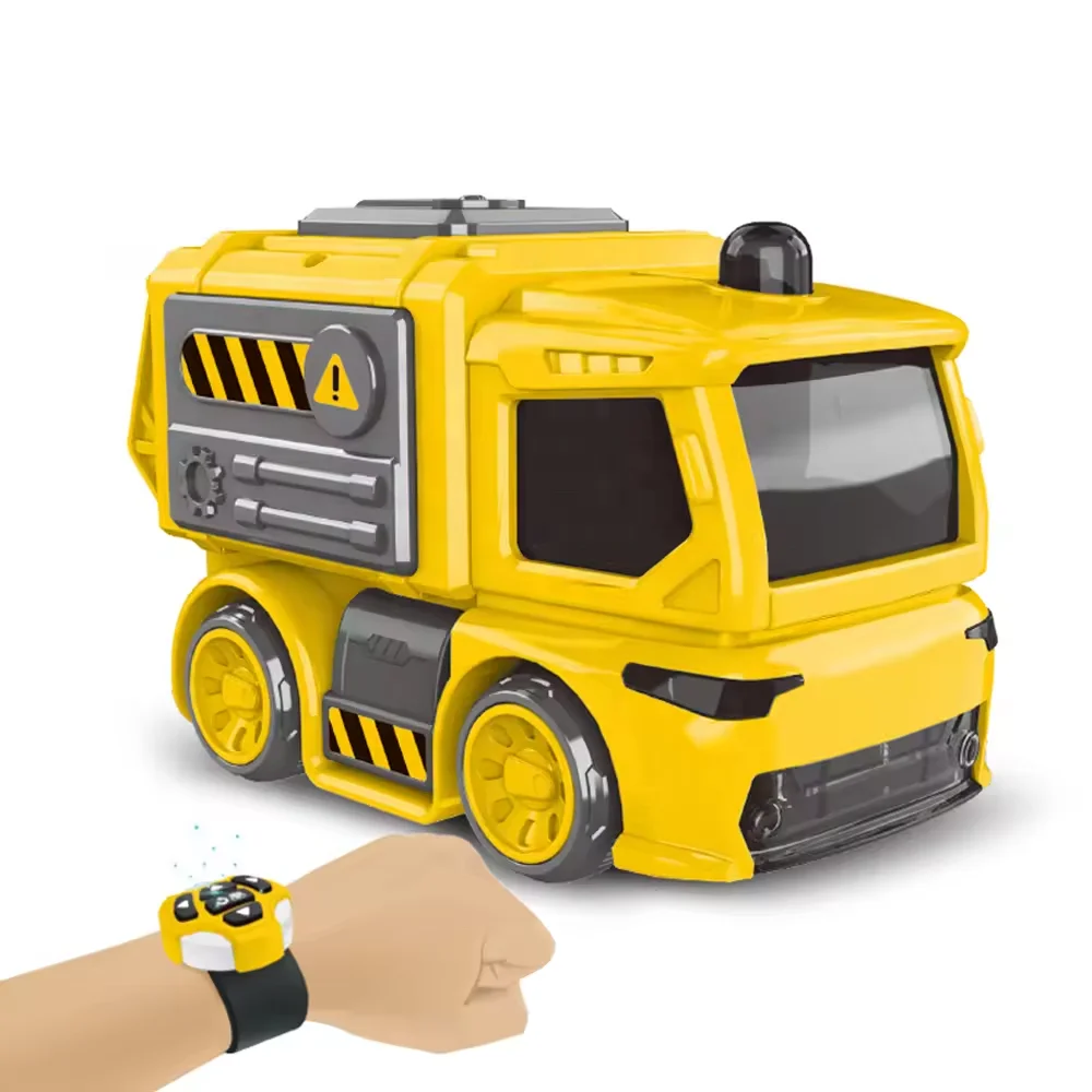 Toyhome Remote Control Construction Engineering Car For Kids Watch Control Rc Car Programmable Cartoon Car City Service Vehicle