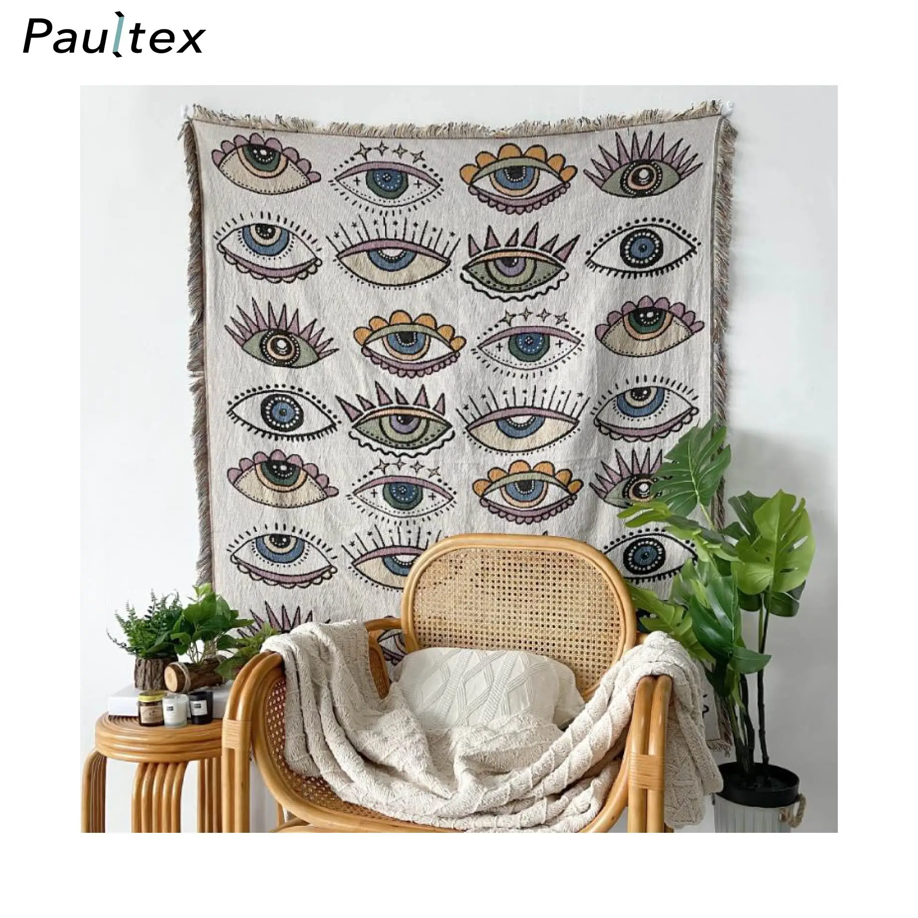 Hot Trendy Personalized Creative Sofa Knitted Tapestry Custom Logo Blanket