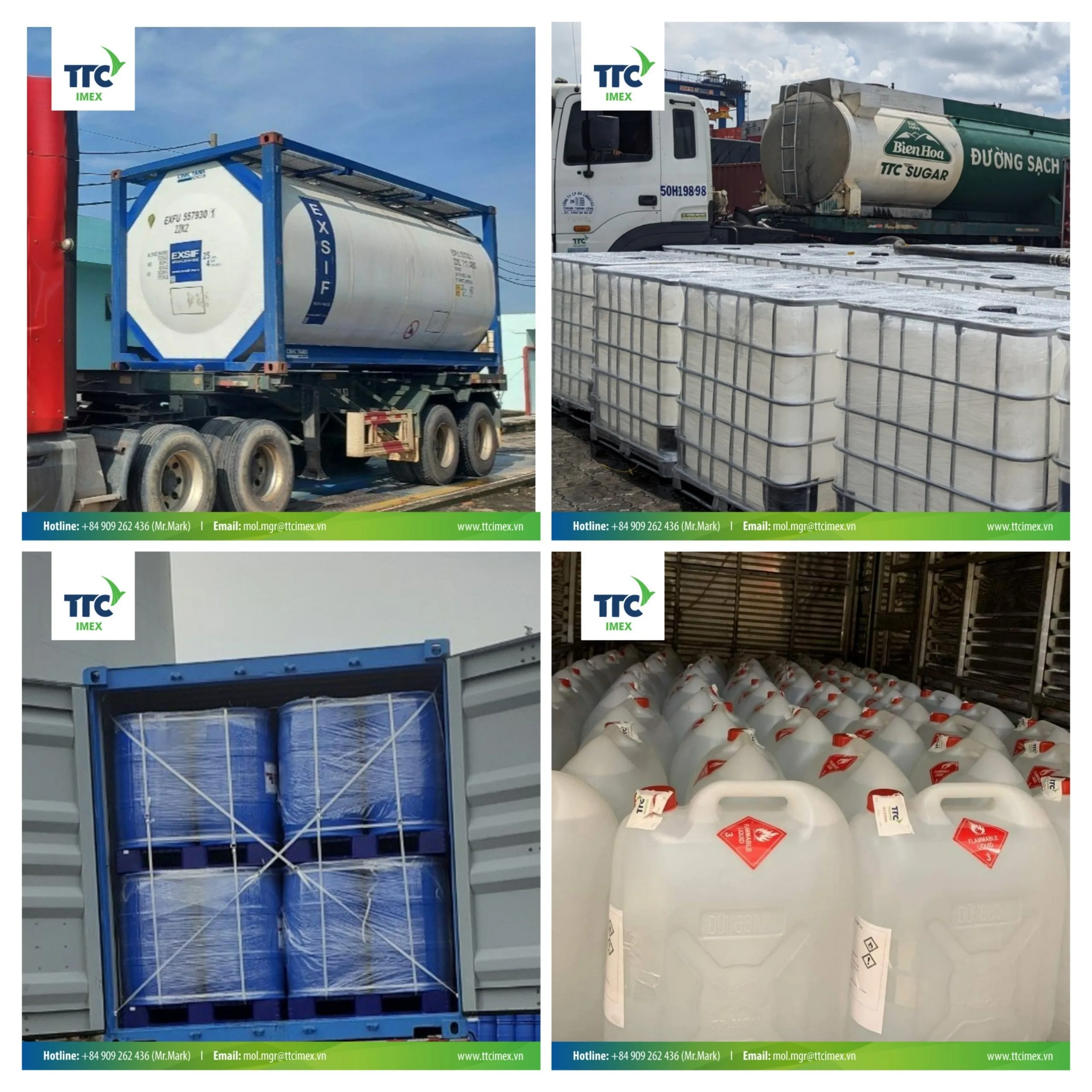 liquid 99 degree undenatured distilled from rice casava starch sugar cane molasses Vietnam agriculture food grade in IBC ISOtank