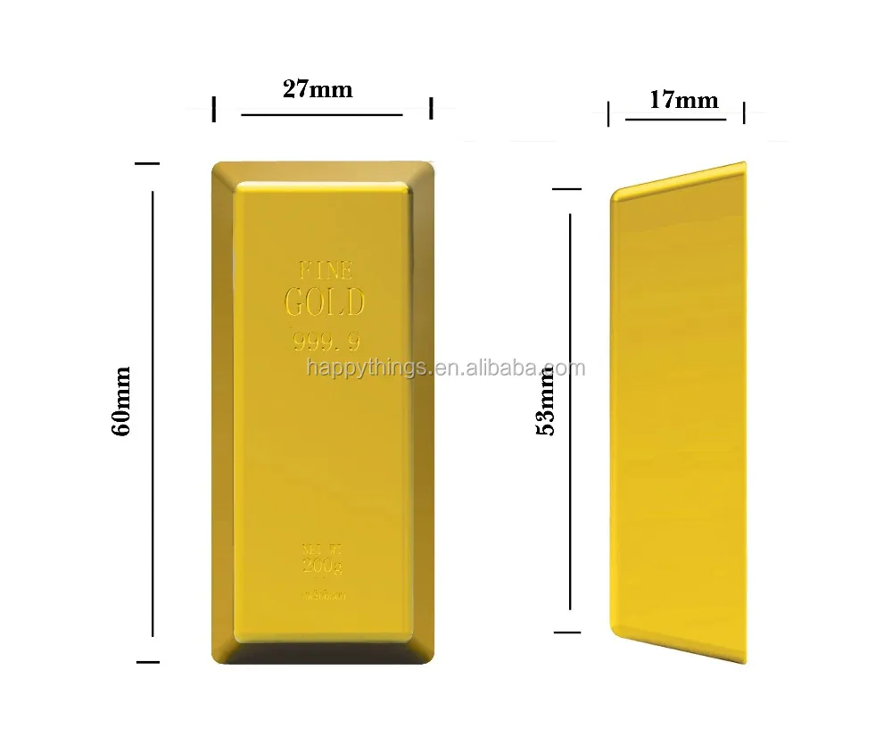 Cheap Low MOQ Gold Plated Bullion Bars Fridge Magnets for Home Decor and Promotional Gifts