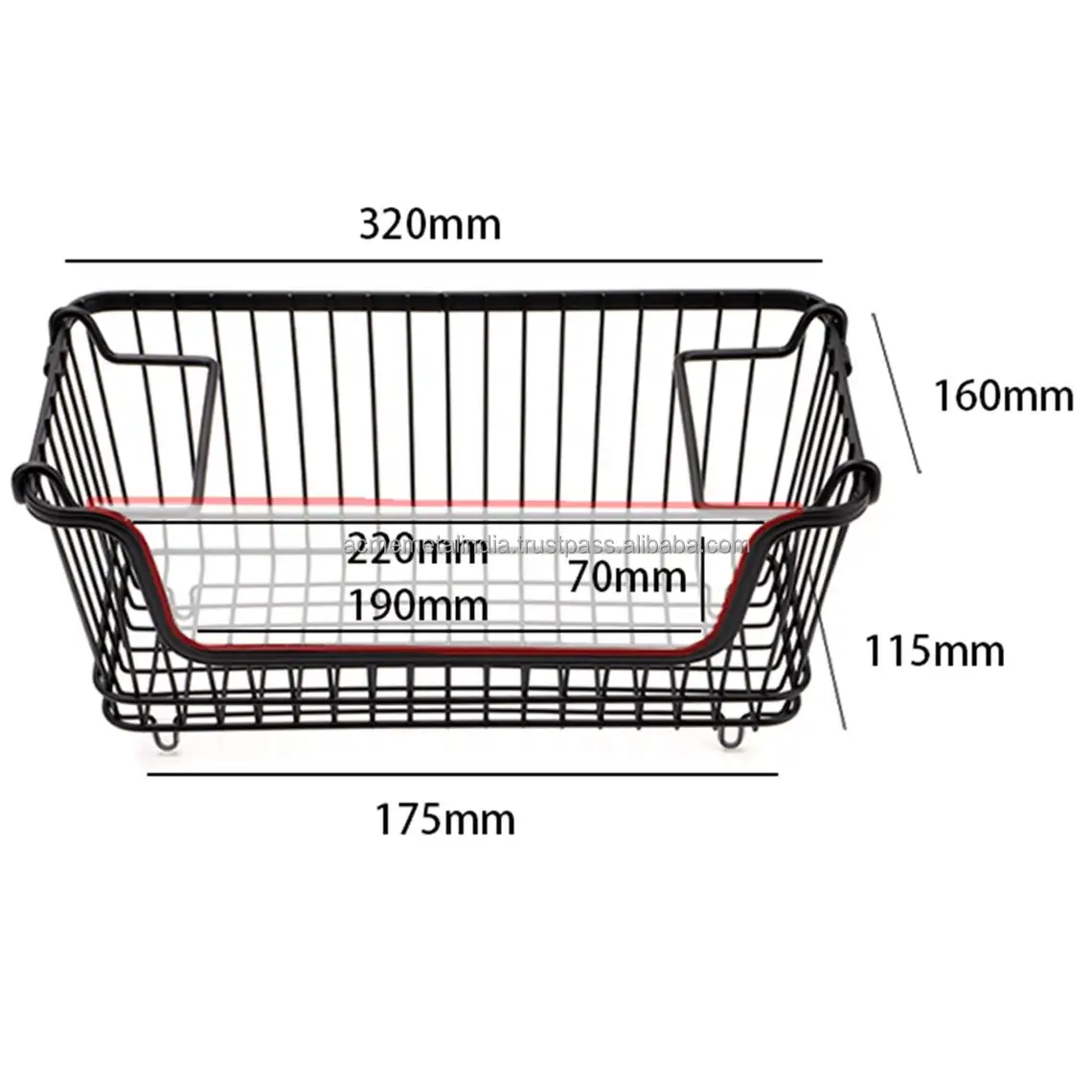 Premium Quality Strawberry Fruit Basket Set of 3 Best for Tabletop Centerpiece Decorative Fruits Baskets for Home Decor