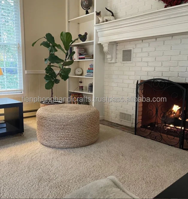 Japanese Style Round Seagrass Coffee Table | Hot Item 2022