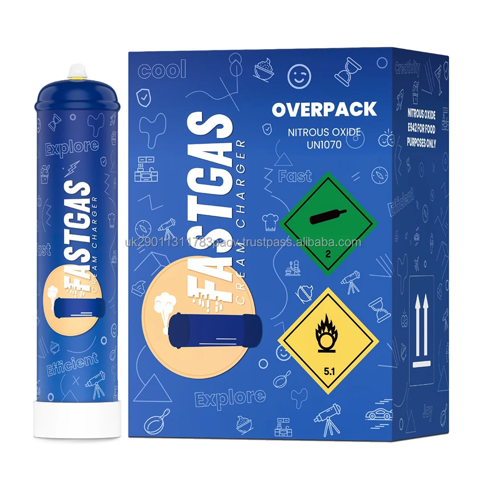 Оптовая продажа высококачественное полностью одноразовое зарядное устройство для взбитого крема N2O FastGas оптовых