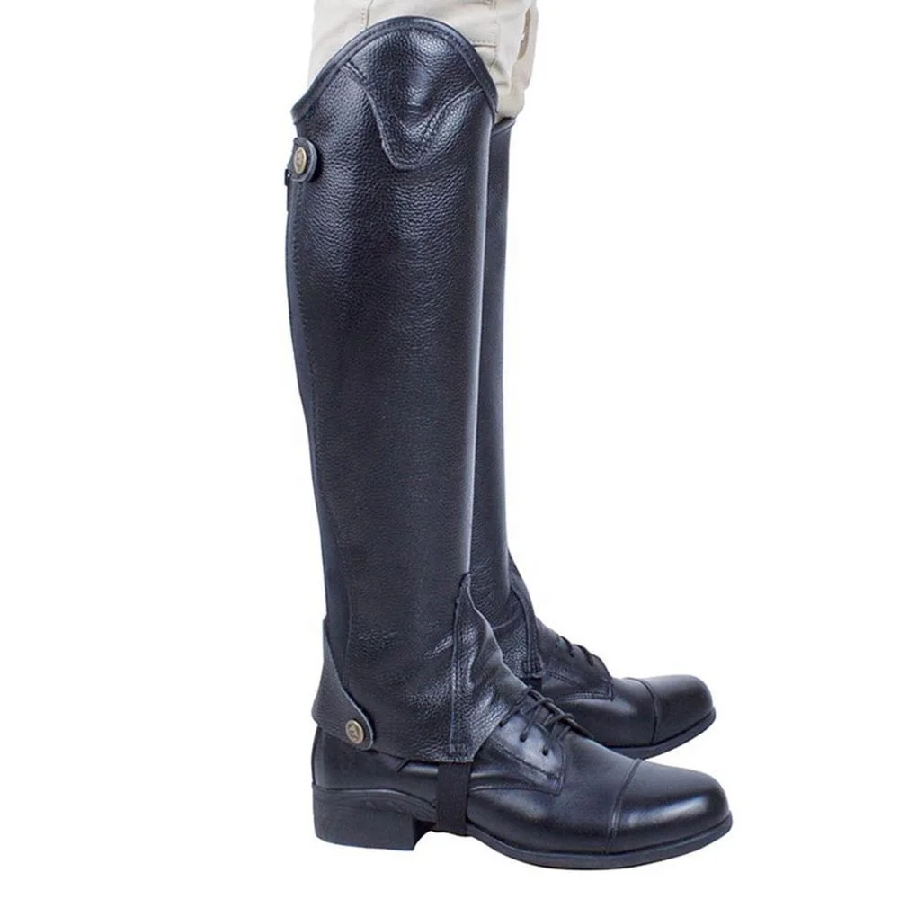 Half Chaps Black Leather Horse Riding Adults Fashion Wears Different Designs Different Colors