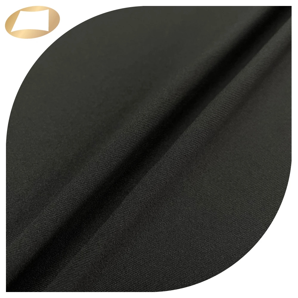 Polyester black spandex brush peach skin fabric for yoga pants 260gsm