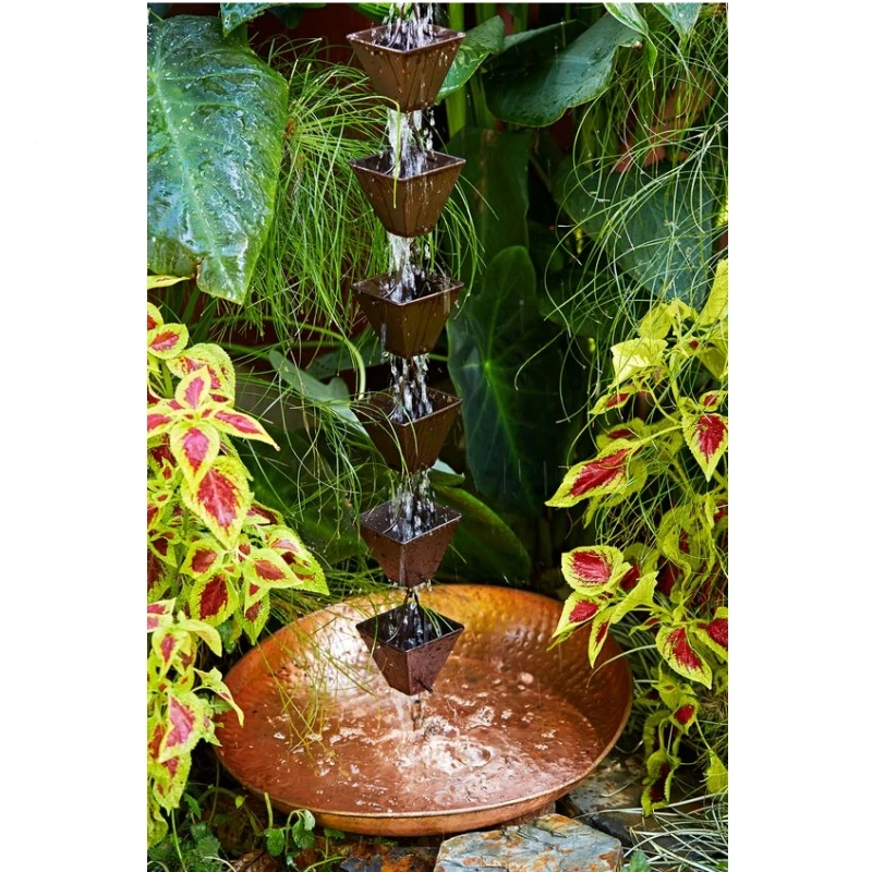 American villa building rain drainage rain chain eaves decoration drain system rain chains