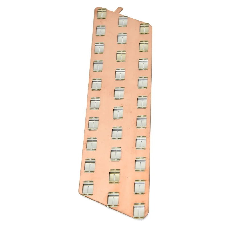 WELLGO China Copper Ferrules Braider Busbar 200Ah Battery 5X8 Spacing 18650 Copper Terminal Block Busbar