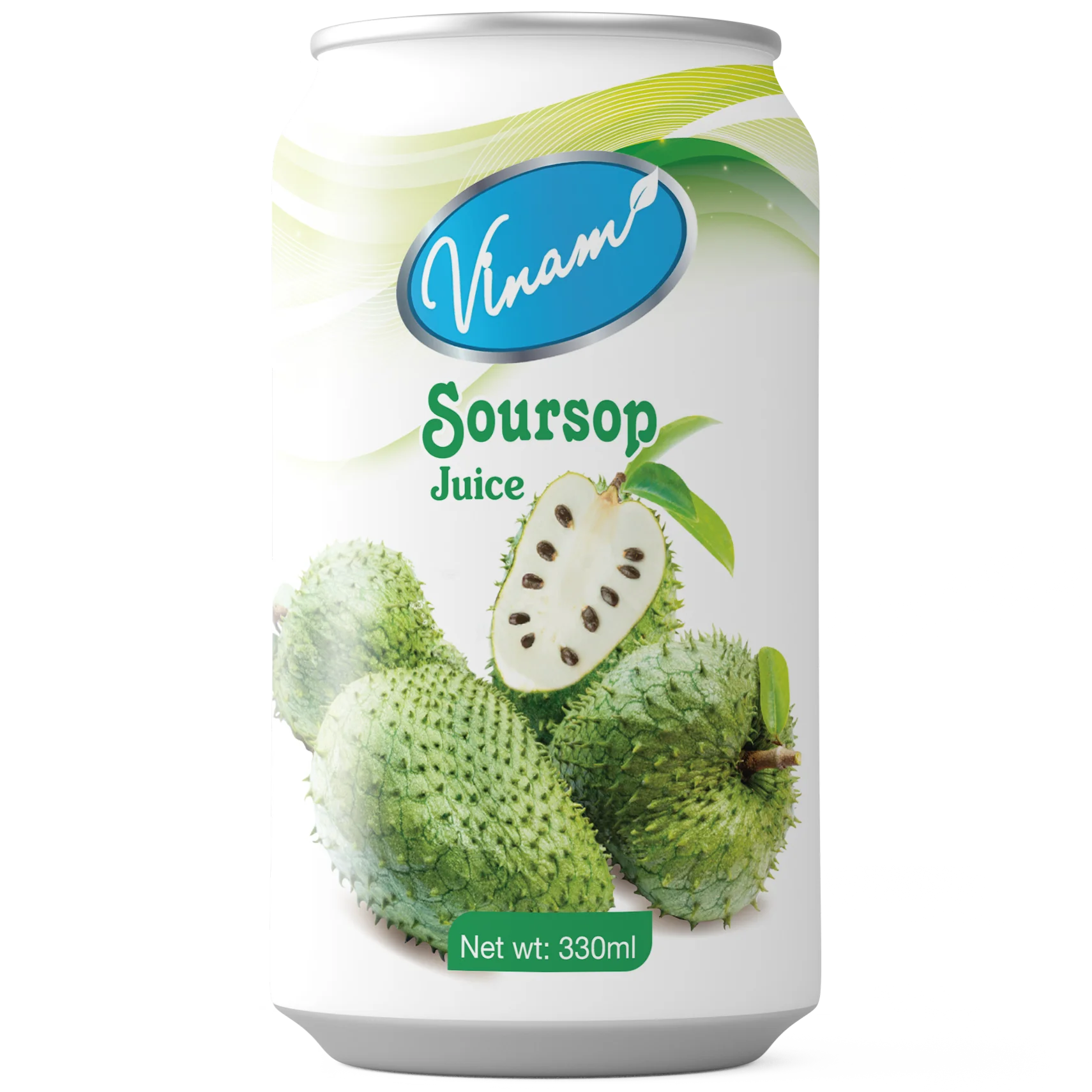 Fresh Soursop Juice Drink Natural Fruit Can 250ml 330ml OEM ODM Brand for Wholesale Export Sale in Bulk