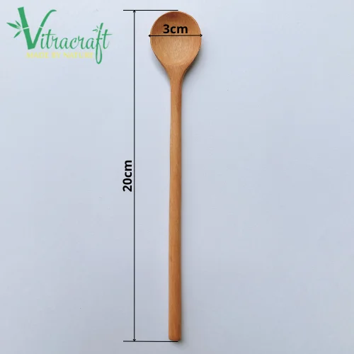 Handmade long-handled wooden spoon Spoons for serving food and drinks A gift from nature Size 20cm