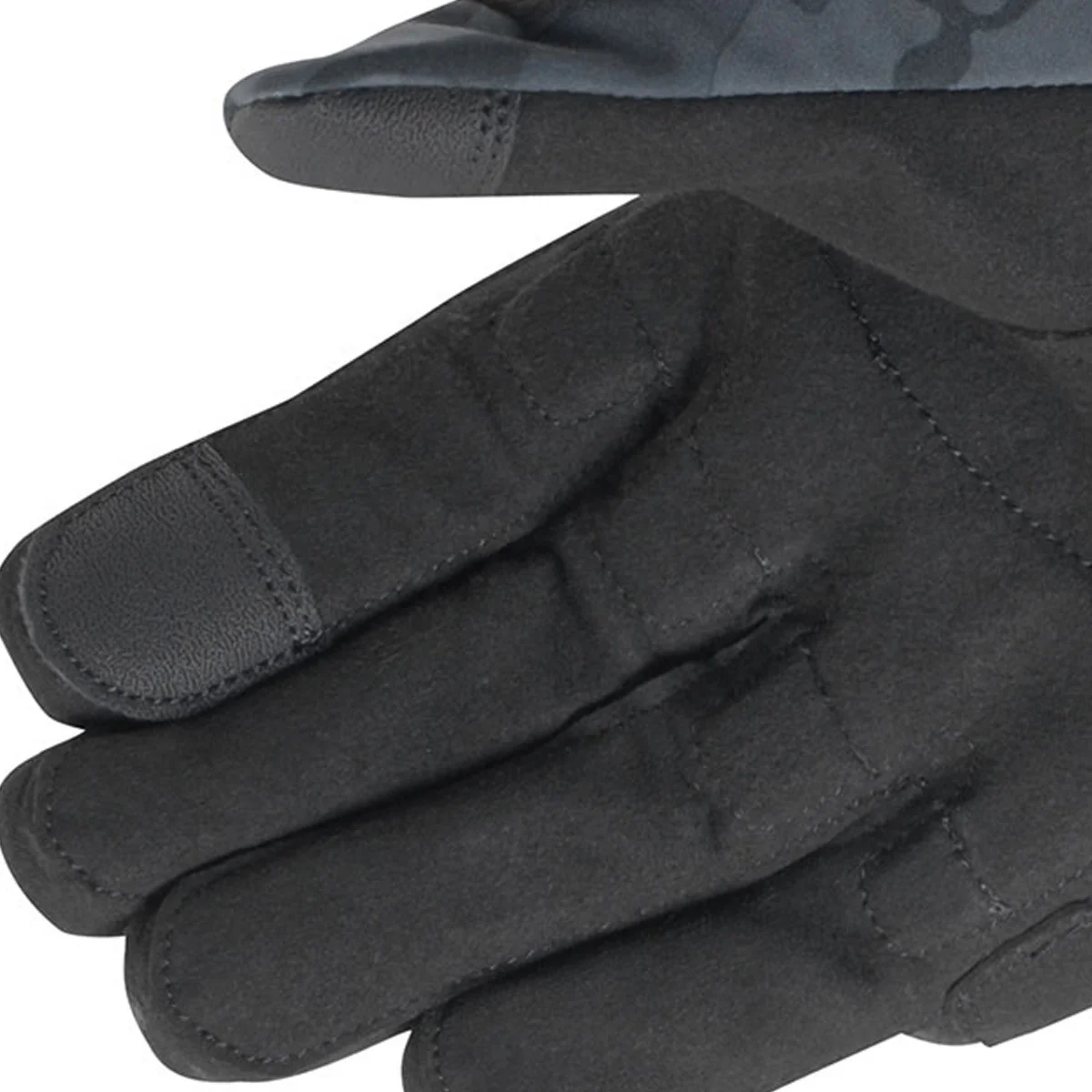 FRANTIC GREY CAMO Protect Short Winter Gloves with Built-in CE Standard Soft Knuckle Guard Smart Leather Touch for Smartphone