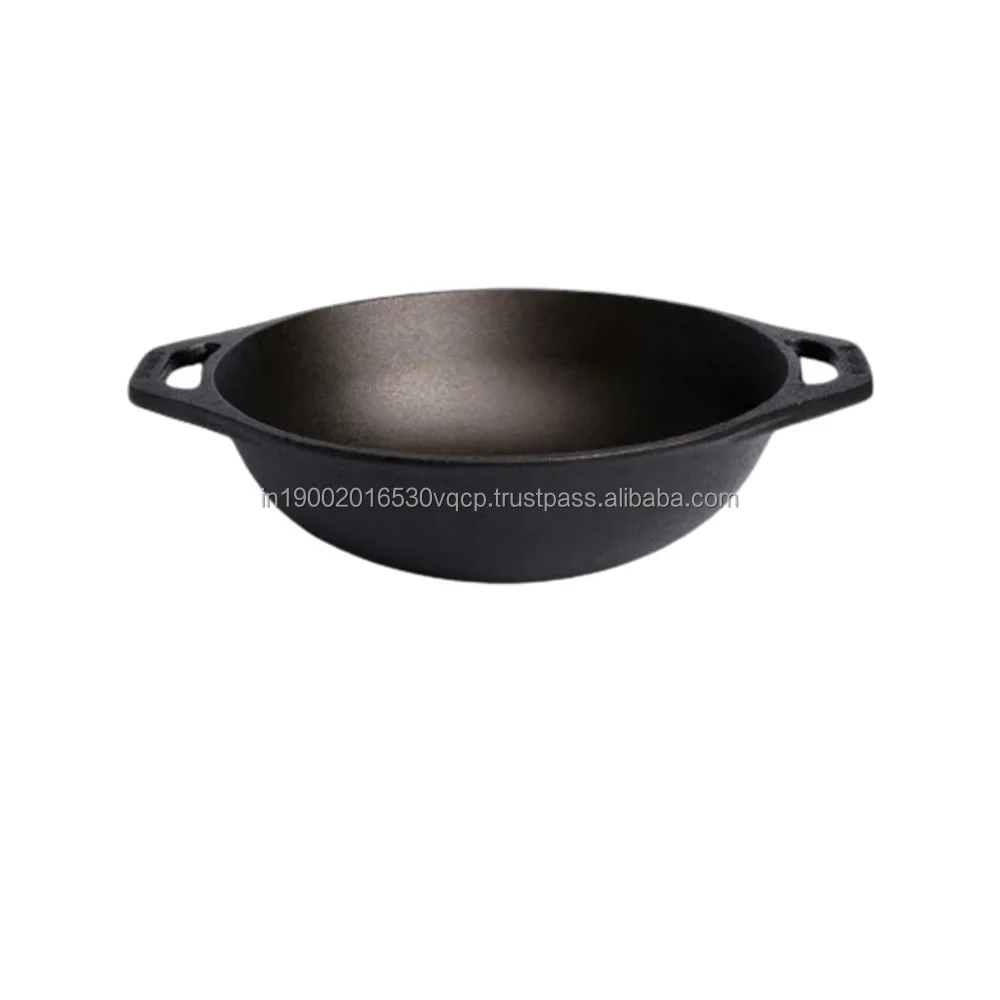Kadai - Deep Flat Bottom - Dia 10 Inch For kitchen Use Natural Eco Friendly Earthenware Utensils Wholesale Price Unglazed