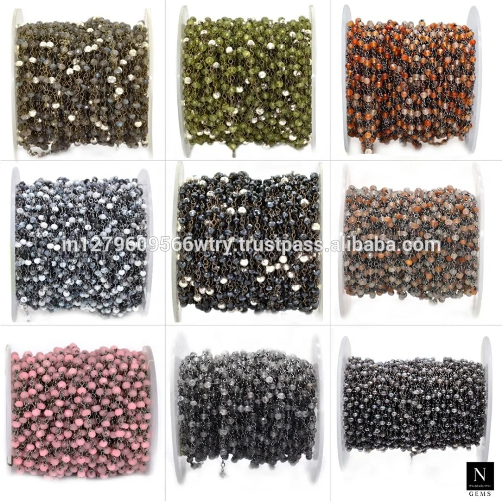 Black Plated Brass Rosary Chains Roll Charms Wire Wrap Link Rosary Beads Chains Roll For Jewelry Making Handmade Jewel Wholesale