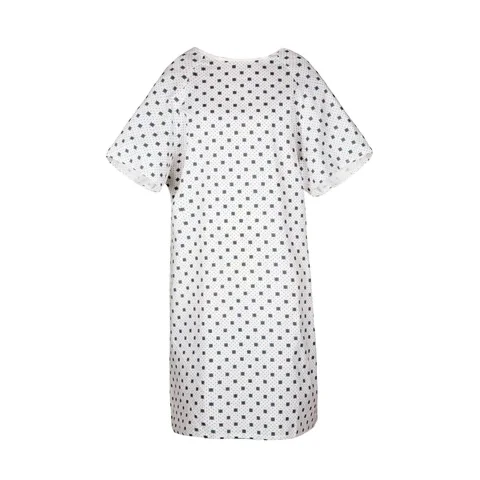 Wholesale Prices Export Quality Men Women Printed Patient Gowns 100% Polyester Hospital Gowns full length gown