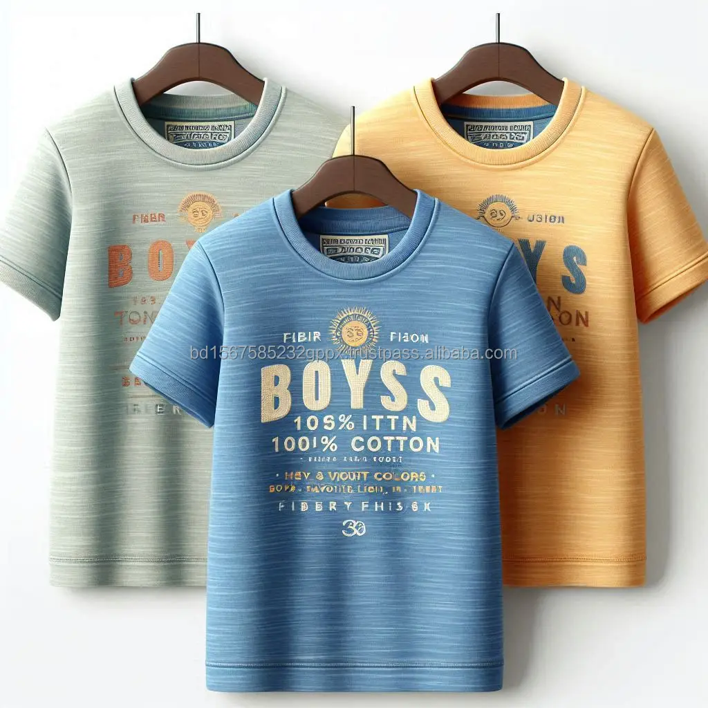 Cotton O-Neck Oversized T-Shirt for Boys Heavyweight Streetwear with Custom Logo Printing and Plain Style from Bangladesh