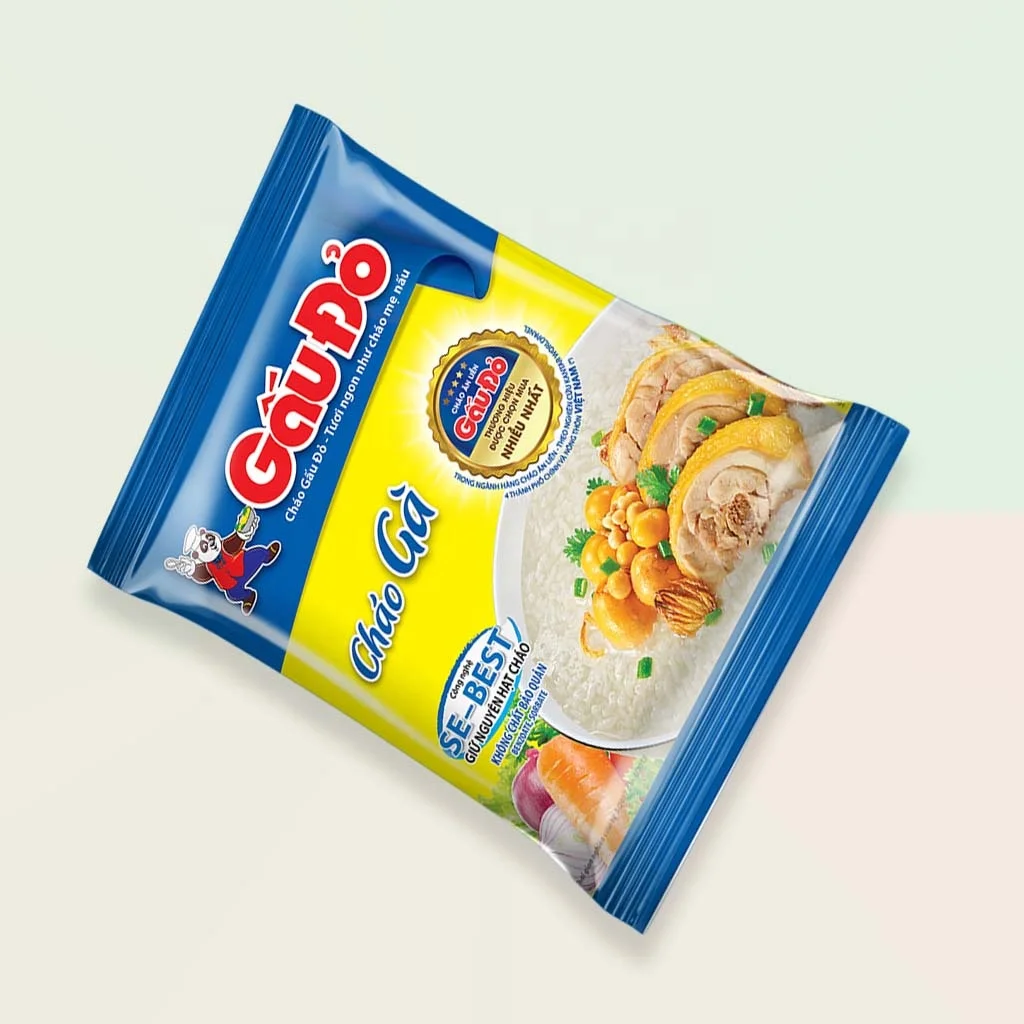 
Tasty foods for alldays in Vietnam with Instant Porridge with Chicken Flavor For Home Use 65gram 