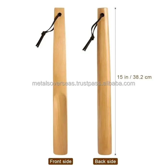15Inch Long shoe horn Wooden Foldable Travel  Extended Reach Easy Shoe Wear and Premium Shoe Assistance