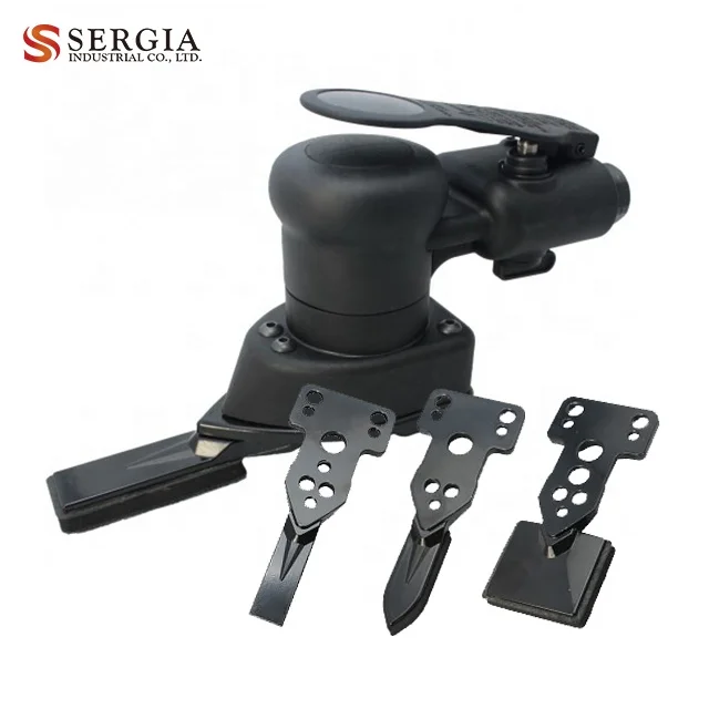 Taiwan Pneumatic Air Palm Long Quartet Square Point Type Mini Finger Sander for Wood Working