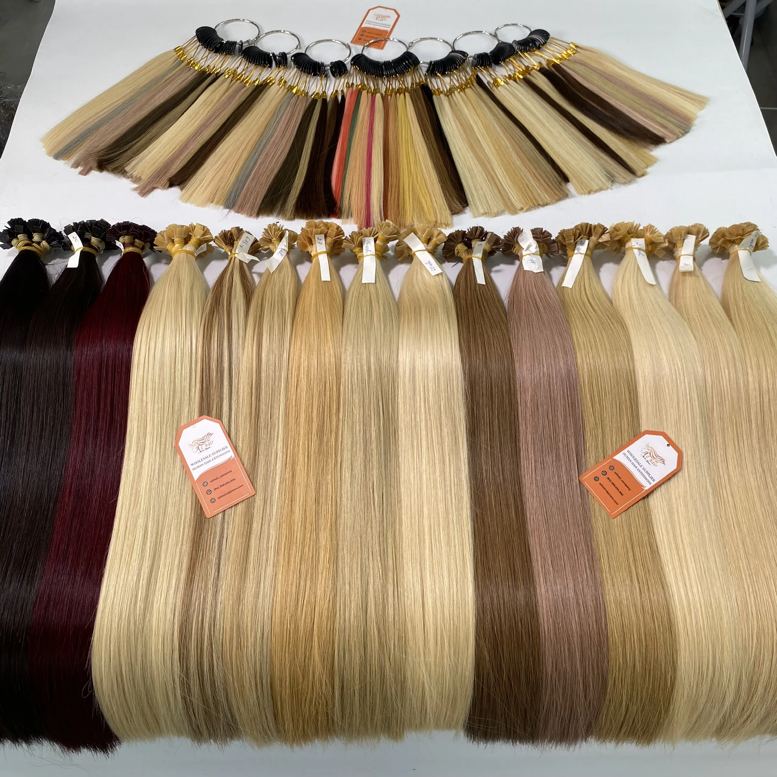 High Quality Remy Hair Extensions Flat Tip Keratin Wholesale Price with Global Shipping Human Hair Extensions