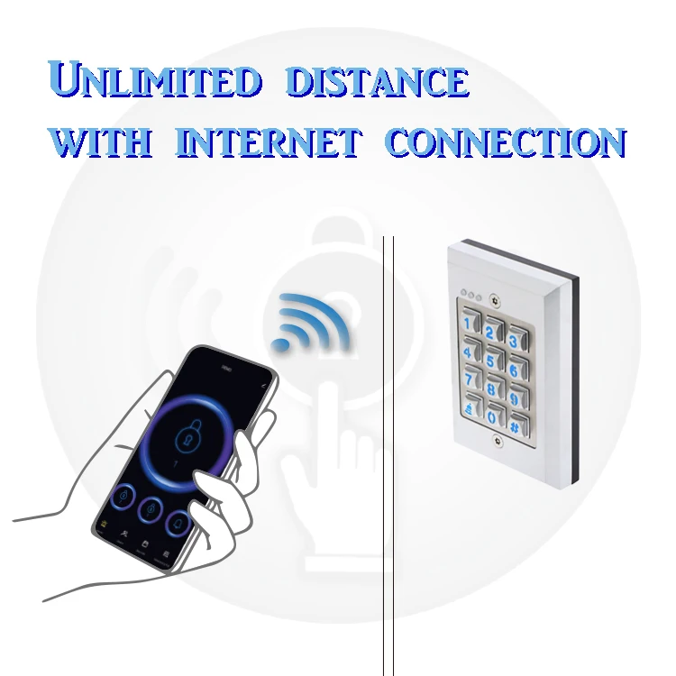 DK-2831B (P2) Tuya Wifi Mobile Smart Phone Control Vandal Resistant High Quality Access Keypad with Doorbell Button