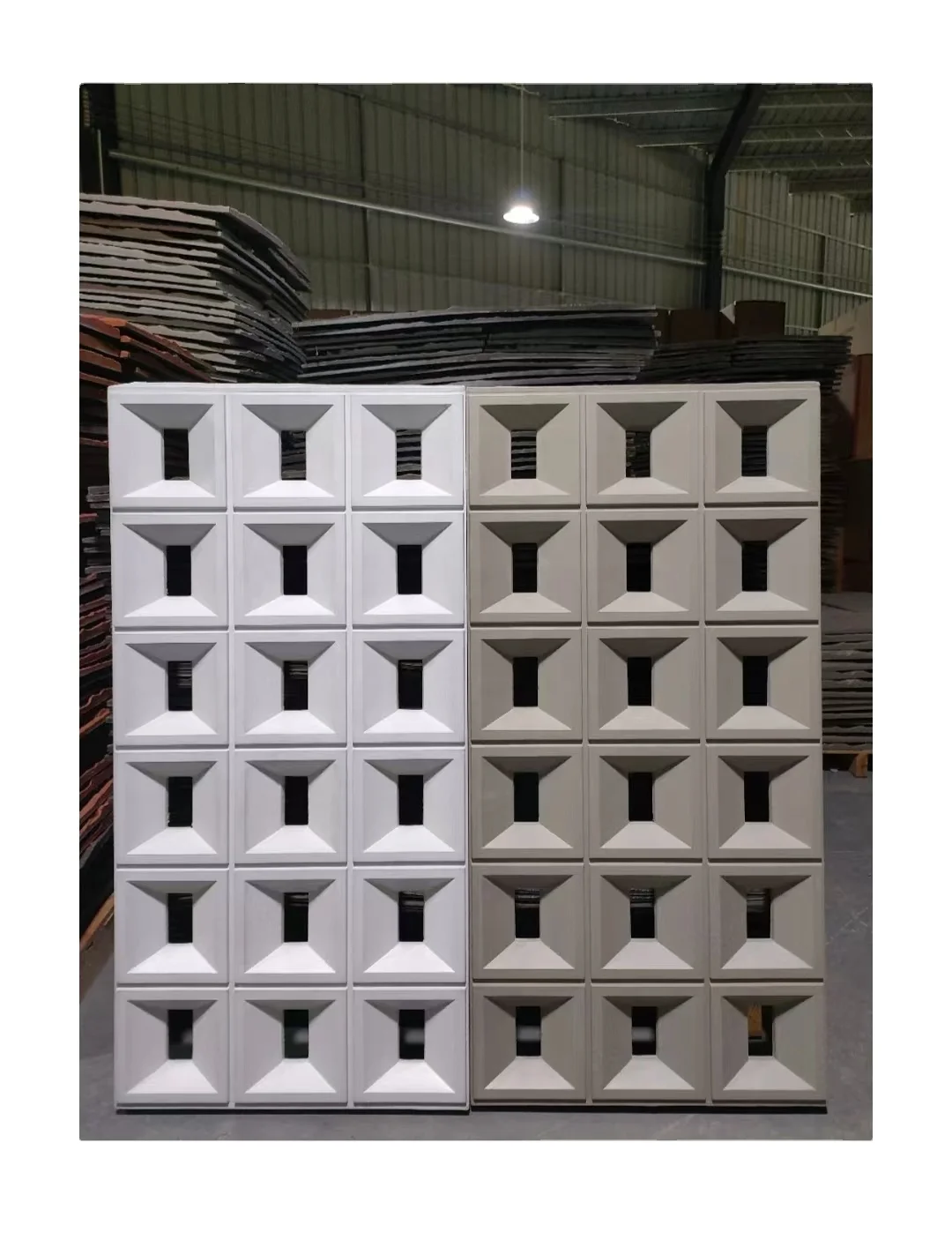 2023 NEW Item PU hollow 9 block component polyurethane foam wall panel  exterior interior partition exterior interior decoration