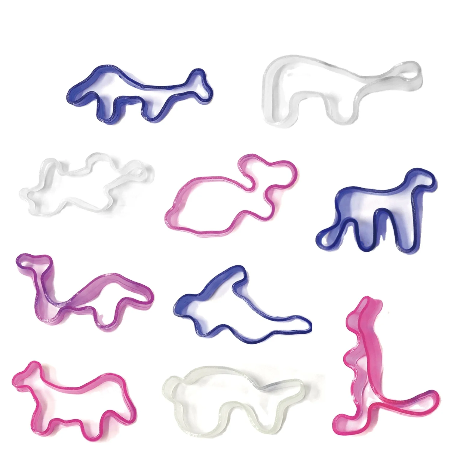 OEM Wholesale Custom Design Animal Shape Rubber band Small Plastic Capsule Toy TPR Elastic Band Bracelet