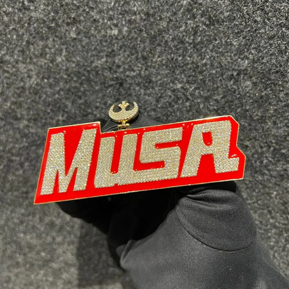 VVS бриллиант хип-хоп 18 карат белое золото со льдом на заказ Musa Luxury Moissanite бриллиантовый кулон для мужчин и женщин