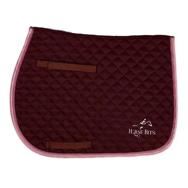 SPARKLE FABRIC SADDLE PAD HORSE Glitter Comfort Saddle Pad with CRYSTAL Cotton Customize Embroidery LOGO Time Color Lining Size