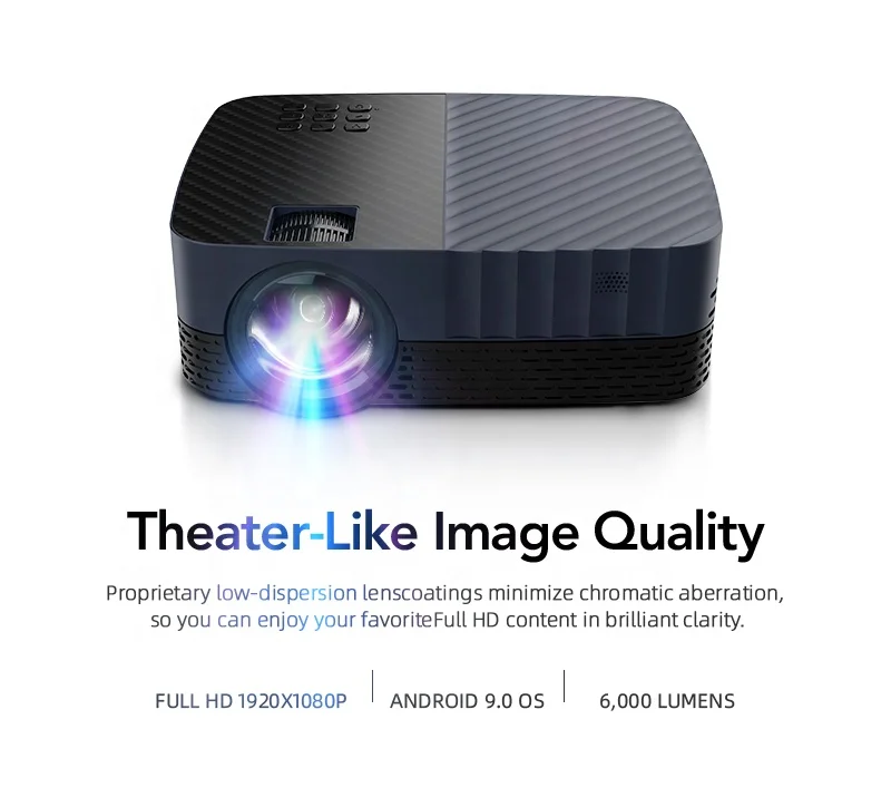 AUN Z5S Projector, 1080p LED Proyector for 1080P Home Cinema, 3D Video Beamer Android 9