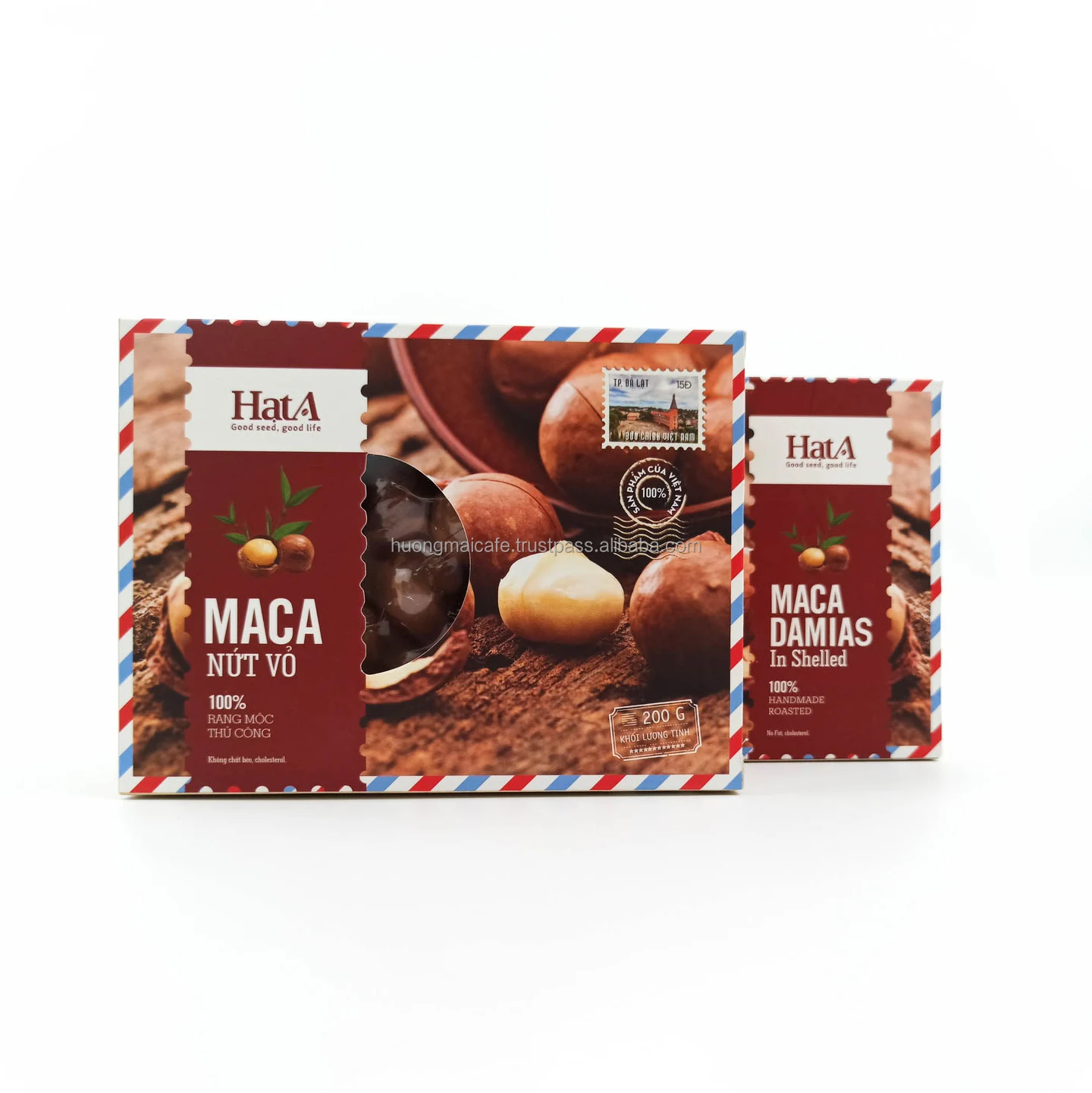 Высококачественные органические орехи макадамии из Вьетнама box 200g - Hat A Cafe