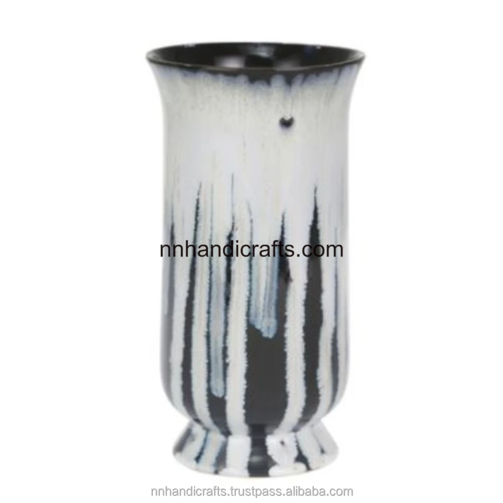 Industrial Iron Steel Silver Gloss Powder Coated Golden With Metal Lid Tall Mini Large Vintage Luxury Modern Unique Other Vase