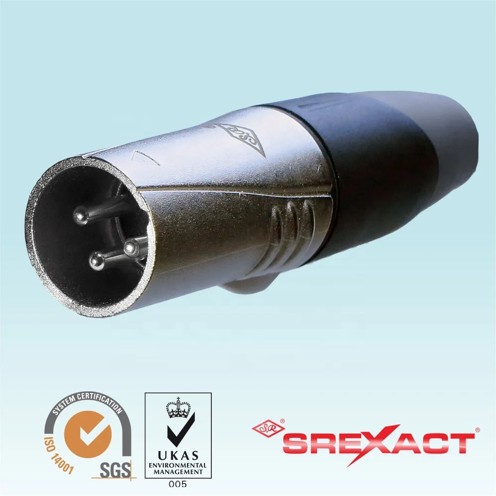 Audio 3pin connector balanced xlr plug