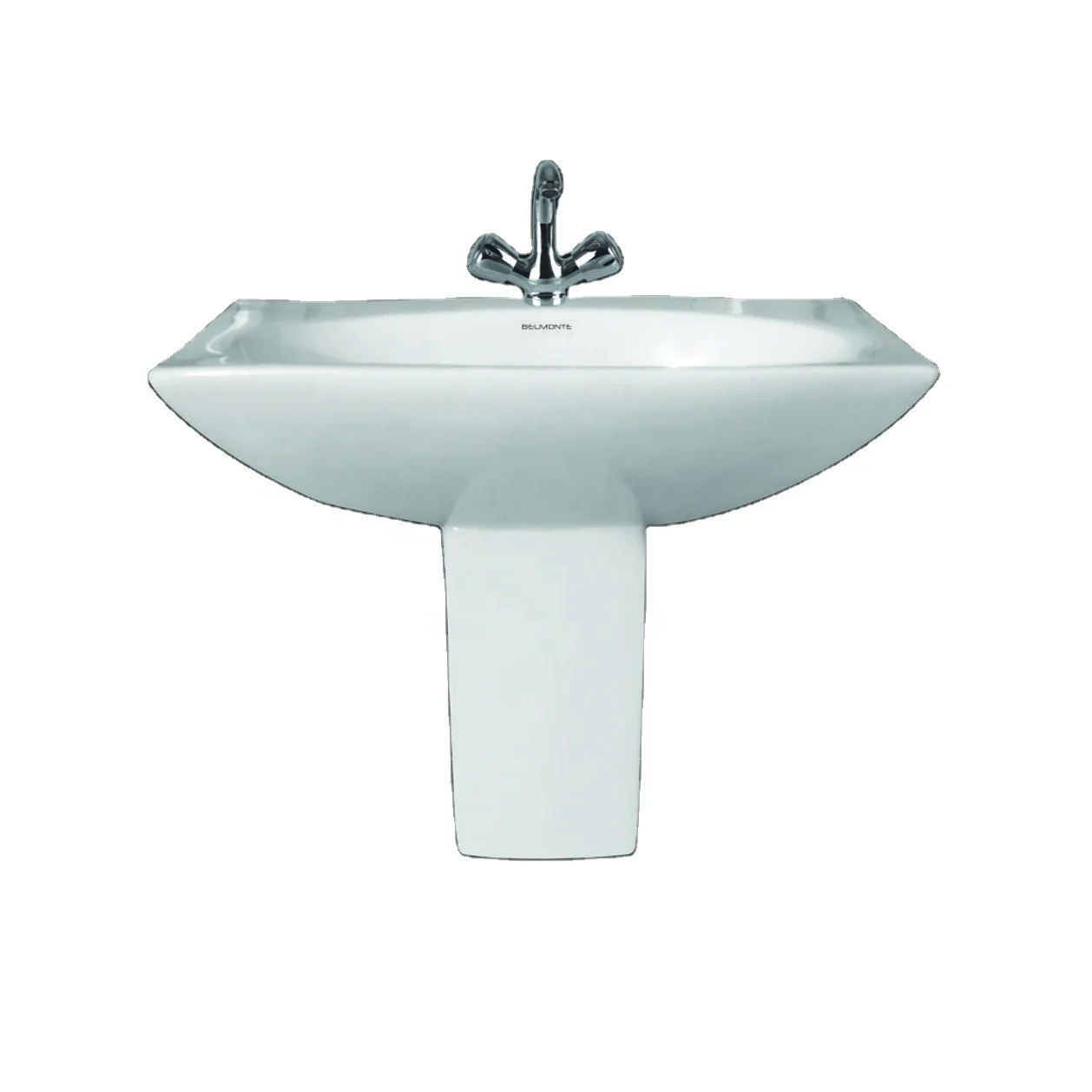 Wall Mount Hand Wash Solid Surface Cylinder Semi Basin Half Pedestal Lavabo Sink Stand Ceramic Bathroom Sanitary Ware Products