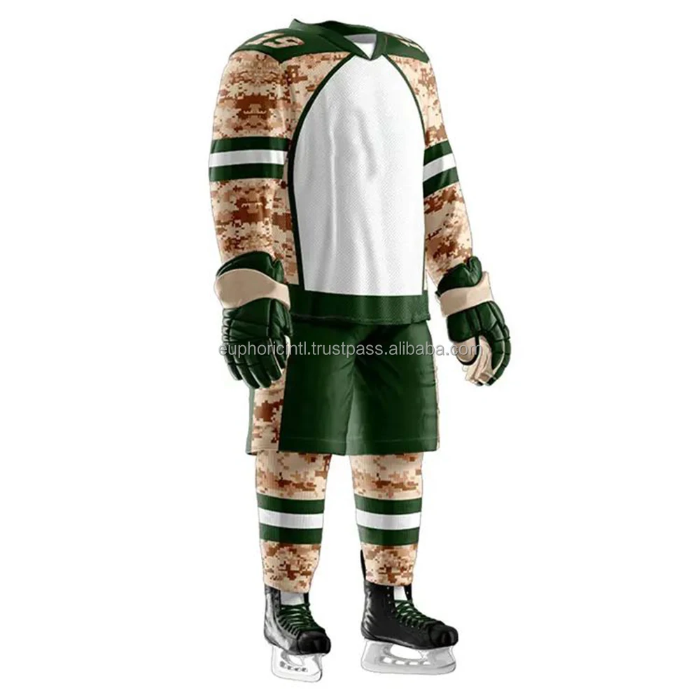 Manufacturer Wholesale High Quality Polyester Sublimation Printing Uniform Embroidered Logo Custom Ice Hockey Jersey