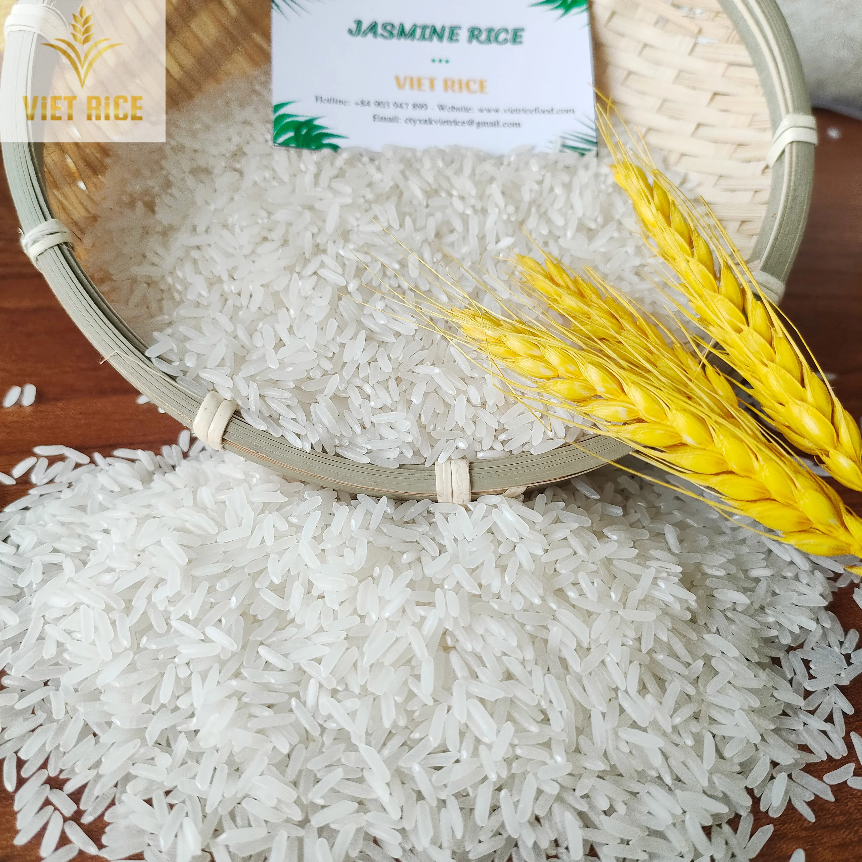 Excellent fragrant long-grain white rice (JASMINE RIZ 5% broken) from a well-known rice farmer and exporter in Vietnam(VIETRICE)